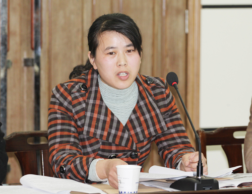 集團公司團委副書記婁梅月作團委工作報告