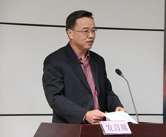 市總工會副主席劉建中在會上致辭